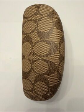 Coach Brown and Tan Monogram Eyewear Case